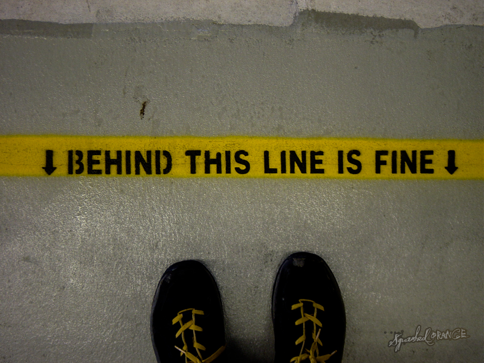 Behind the line